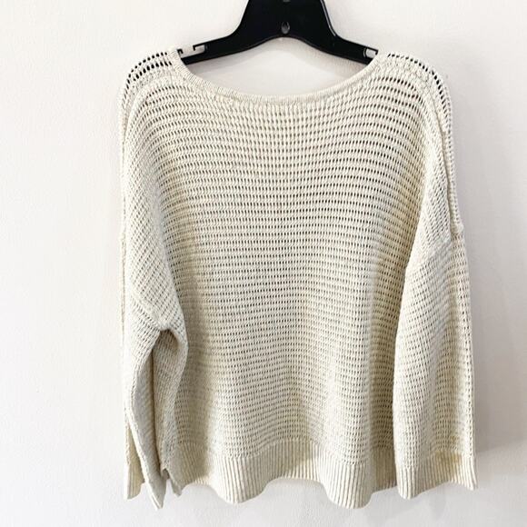 Madewell Seville Open Knit Rainbow Marled Pullover Sweater L Boho Chic - Picture 3 of 8